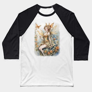 Watercolor Rococo Fairy Baseball T-Shirt